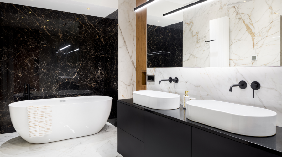 Salle de bain marbre